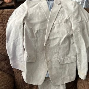 Boys Khaki Linen Izod brand suit size 20
